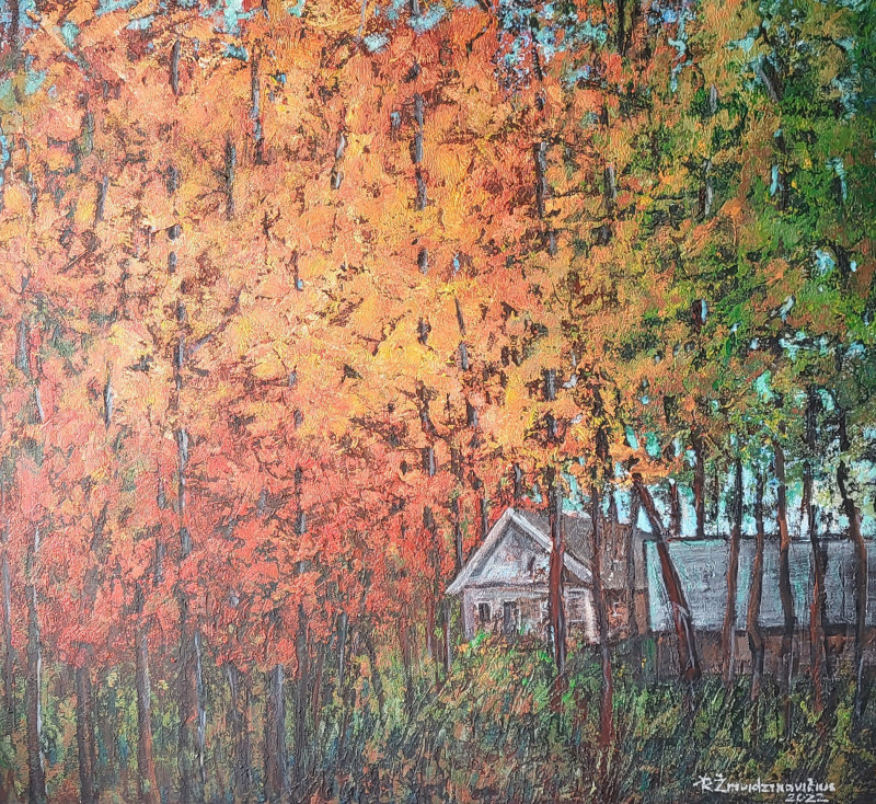Autumn is Coming original painting by Romas Žmuidzinavičius. Landscapes