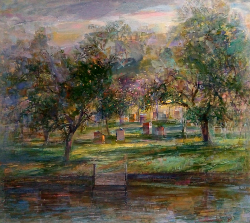 Morning Light original painting by Jonas Šidlauskas. Landscapes