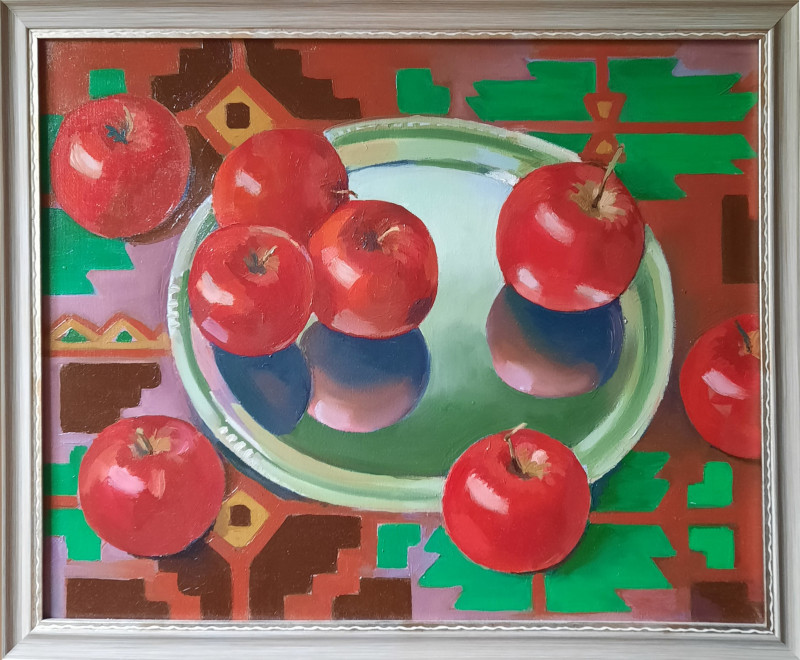 Apples original painting by Rima Rusinova. Still-Life