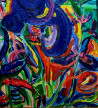 Arvydas Martinaitis tapytas paveikslas Kompozicija su gėlėmis I, Gėlės , paveikslai internetu