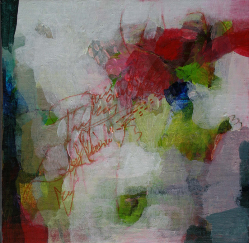 A letter to the summer original painting by Giedra Purlytė. Abstract Paintings
