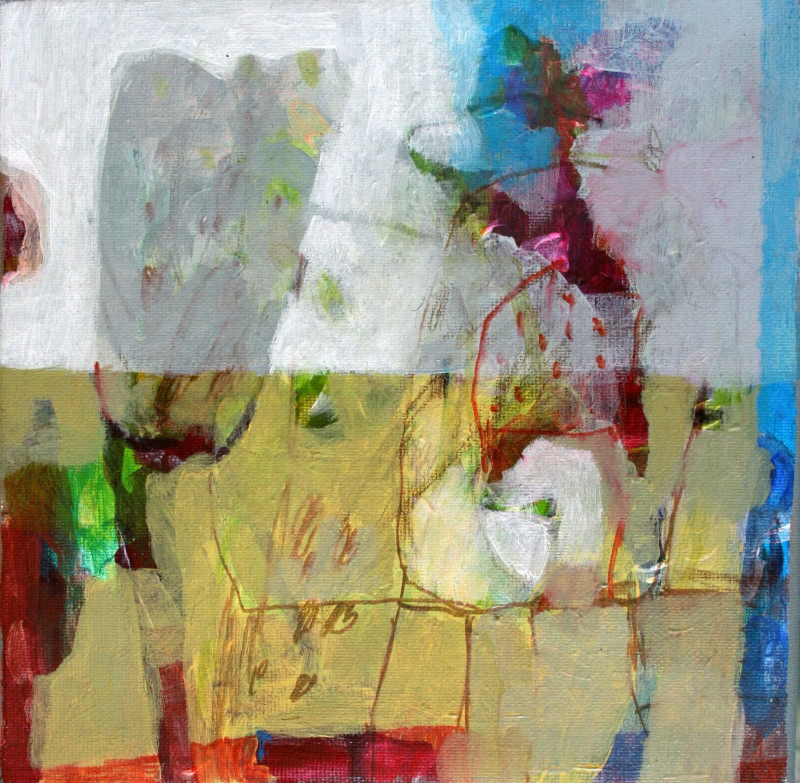 Giedra Purlytė tapytas paveikslas Pilka tulpė, Abstrakti tapyba , paveikslai internetu