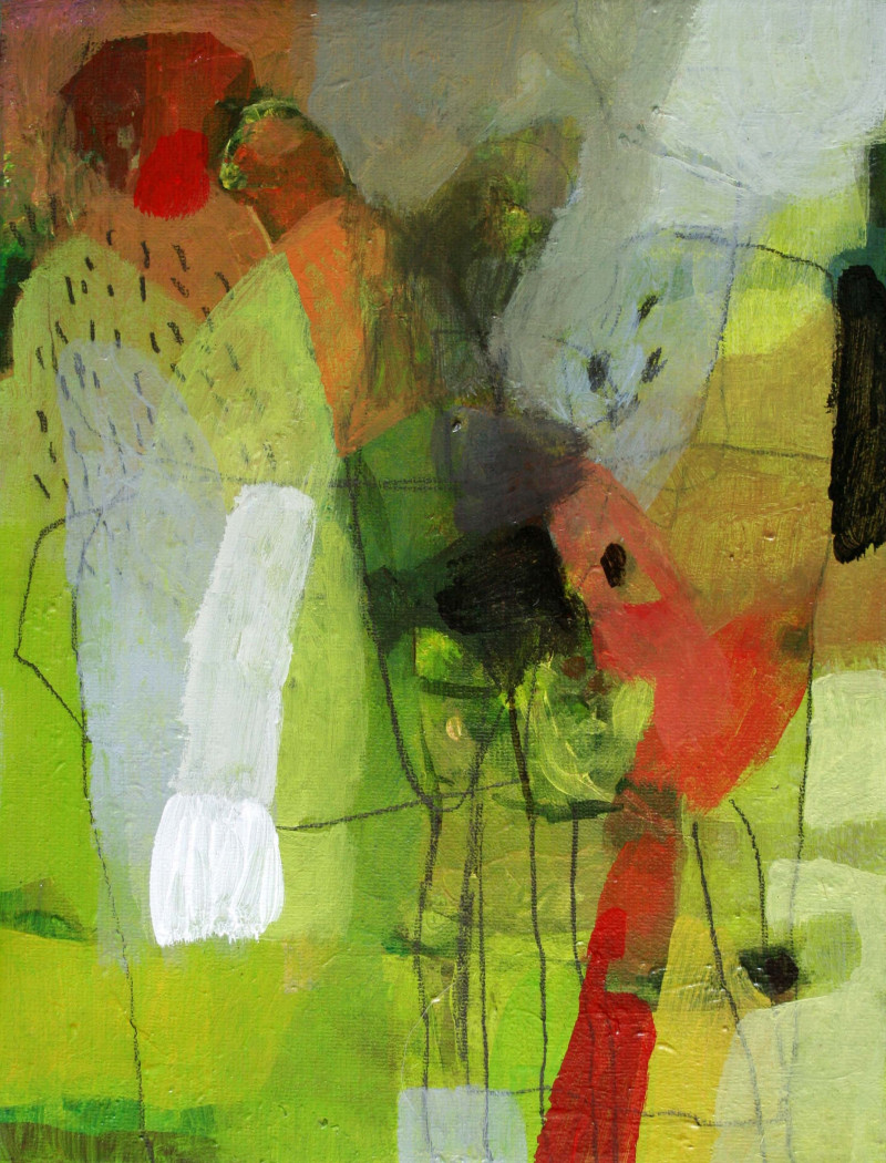 Giedra Purlytė tapytas paveikslas Laiškas žiogui, Abstrakti tapyba , paveikslai internetu