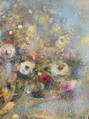 Genutė Burbaitė tapytas paveikslas Pražydusios gėlės, Gėlės , paveikslai internetu
