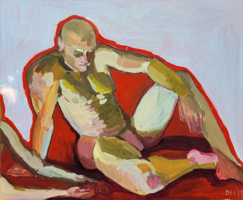 A man's Act original painting by Donara Manuk. Nude