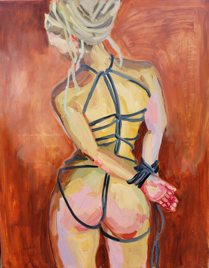 All she could see original painting by Donara Manuk. Nude