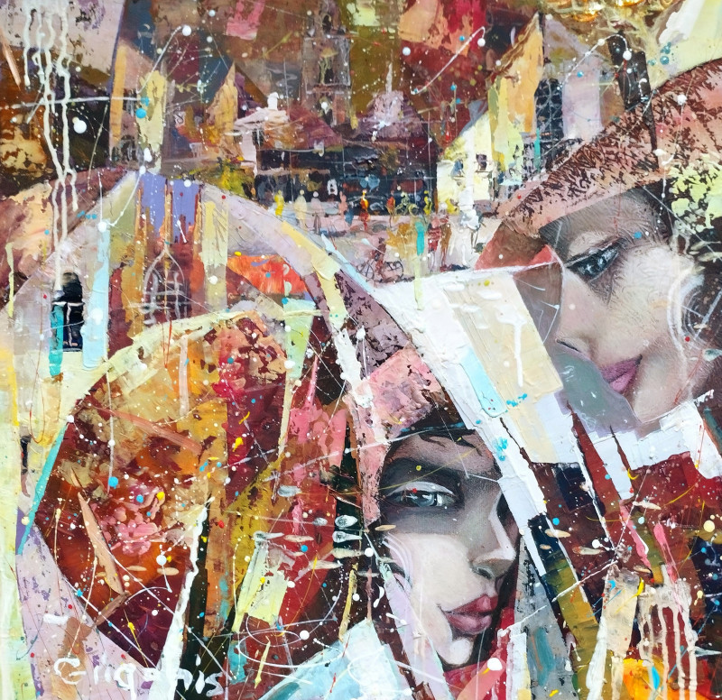 Česlovas Grigonis tapytas paveikslas Ruduo už lango, Išlaisvinta fantazija , paveikslai internetu