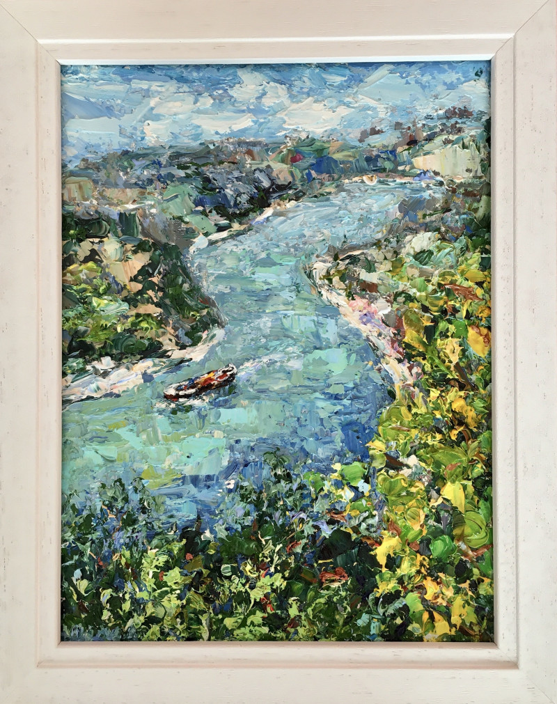 Moselle River original painting by Vilma Gataveckienė. Landscapes