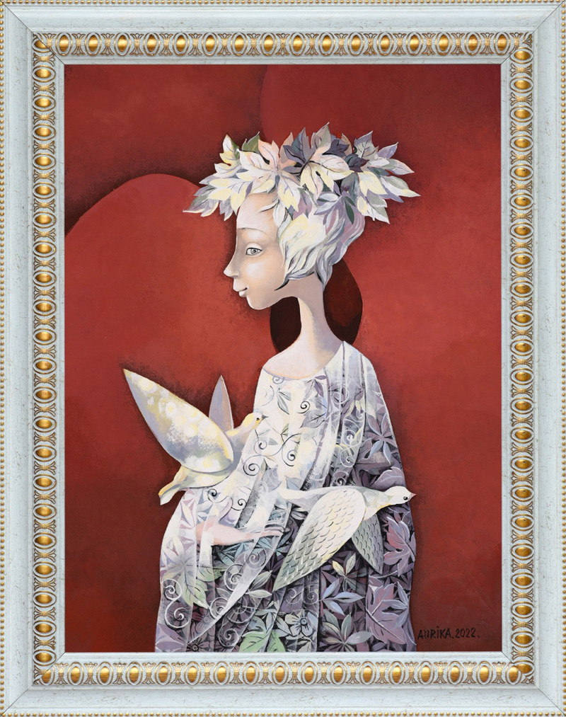 Aurika tapytas paveikslas Baltas Angelas sargas, Fantastiniai paveikslai , paveikslai internetu