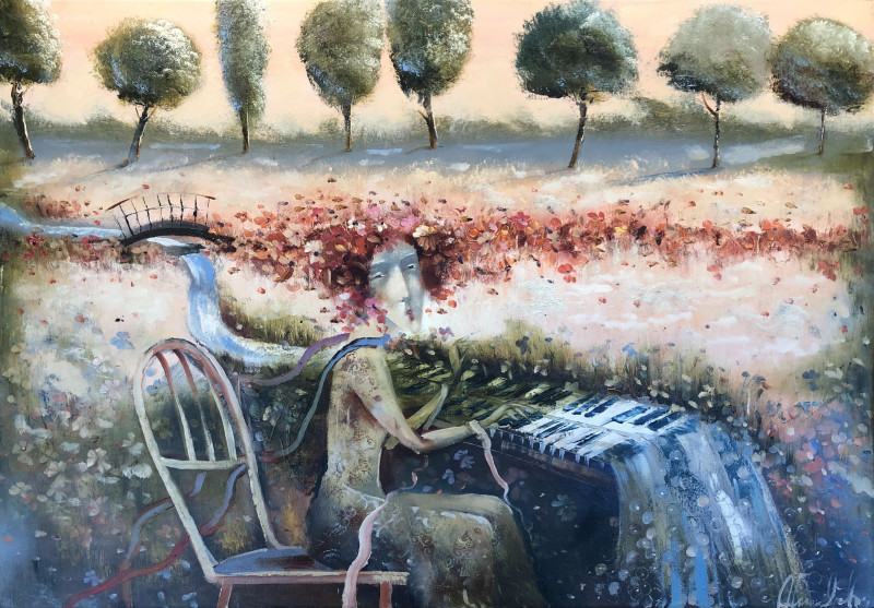 Alvydas Venslauskas tapytas paveikslas Čiurlenimas, Moters grožis , paveikslai internetu