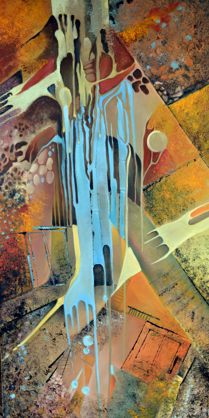 Lina Urbanavičienė tapytas paveikslas Ruduo , Abstrakti tapyba , paveikslai internetu