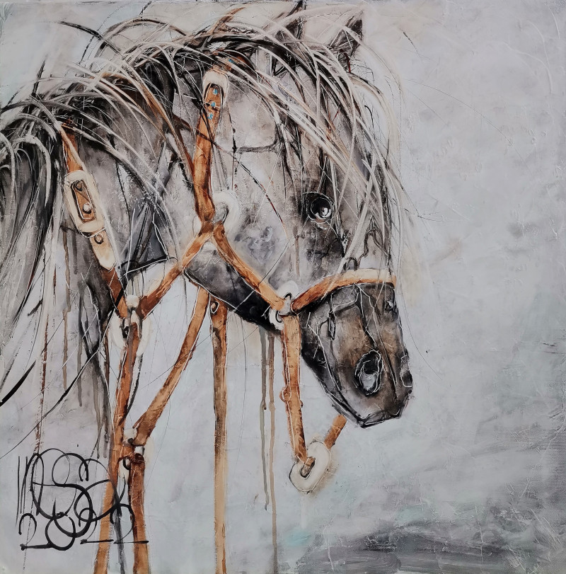 Horse 2 original painting by Inesa Škeliova. Animalistic Paintings