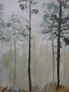 Kristina Česonytė tapytas paveikslas Miškas rūke, Peizažai , paveikslai internetu