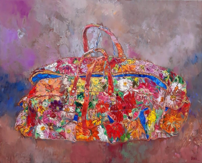 Šarūnas Šarkauskas tapytas paveikslas Rudens kelionės, Gėlės , paveikslai internetu