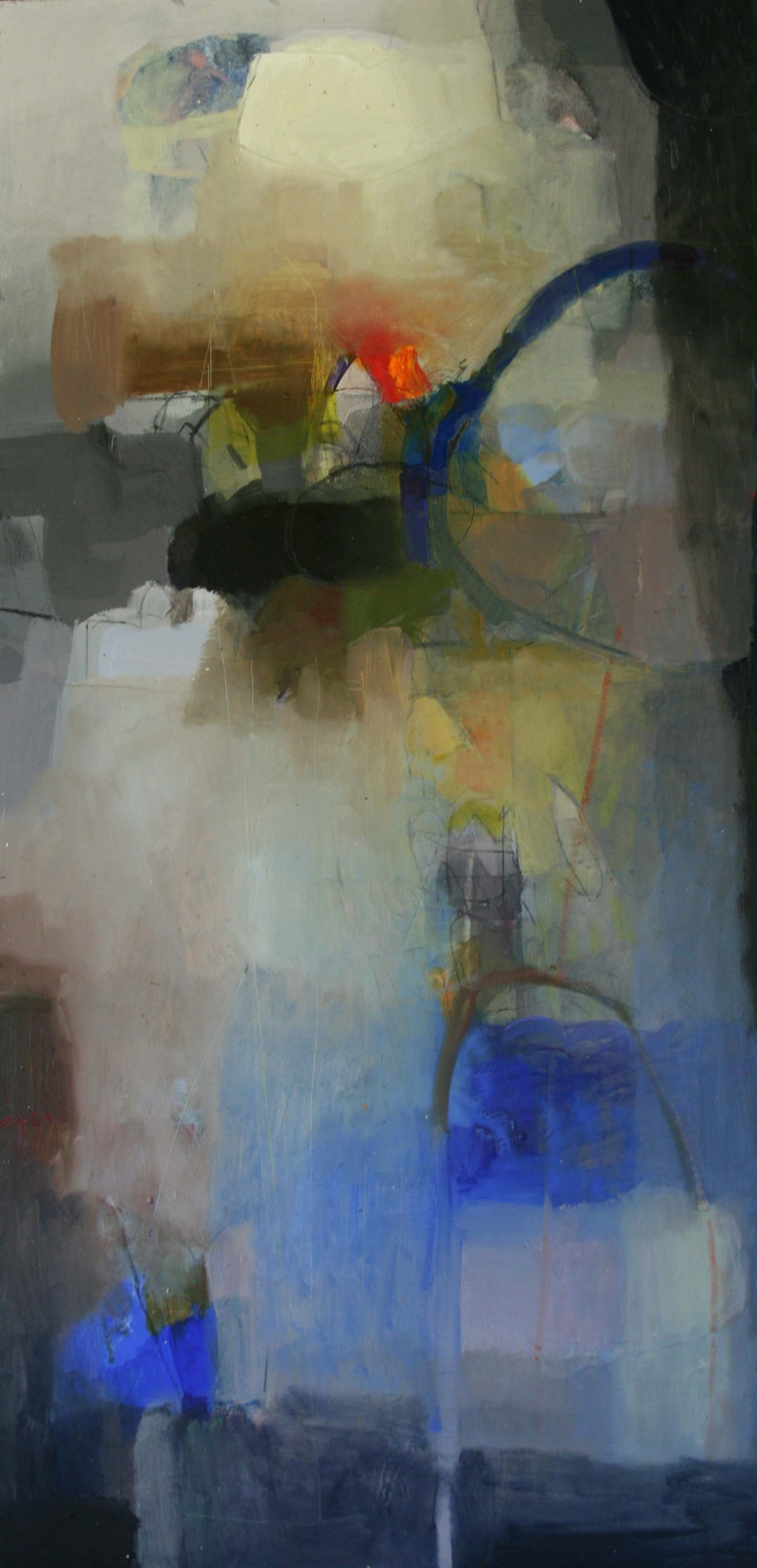 Bluish original painting by Giedra Purlytė. Abstract Paintings