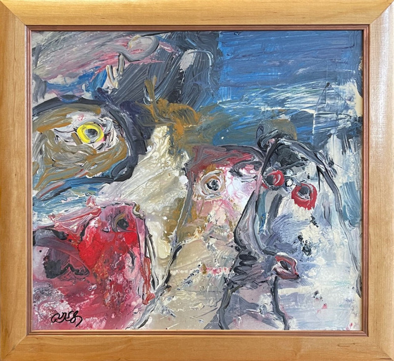 Vilius-Ksaveras Slavinskas tapytas paveikslas Vilties norintys, Abstrakti tapyba , paveikslai internetu