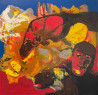 Vilius-Ksaveras Slavinskas tapytas paveikslas Neramios mintys, Abstrakti tapyba , paveikslai internetu