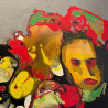 Vilius-Ksaveras Slavinskas tapytas paveikslas Pažintys I, Abstrakti tapyba , paveikslai internetu