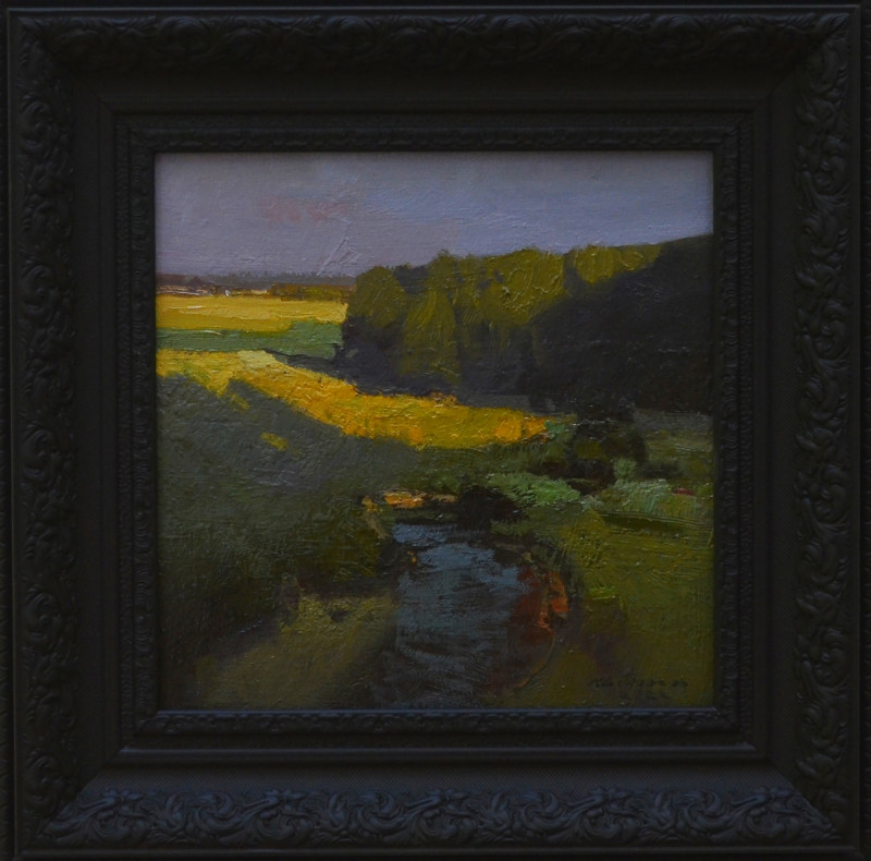 In the Evening original painting by Vytautas Laisonas. Landscapes