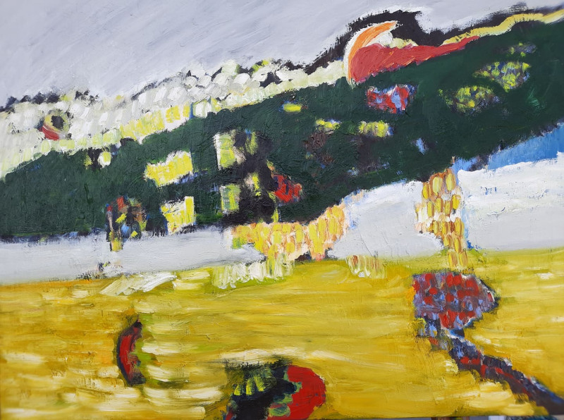 Gitas Markutis tapytas paveikslas Akinanti ryto šviesa, Abstrakti tapyba , paveikslai internetu