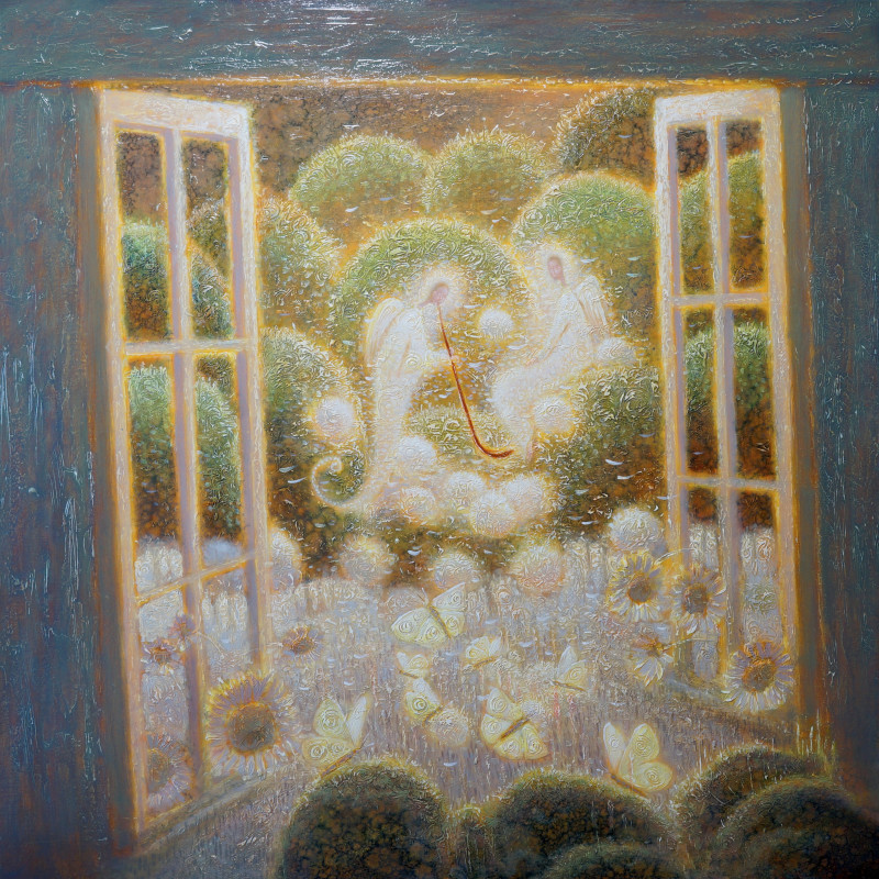 Ramūnas Naumavičius tapytas paveikslas Atvirom langinėm, Fantastiniai paveikslai , paveikslai internetu