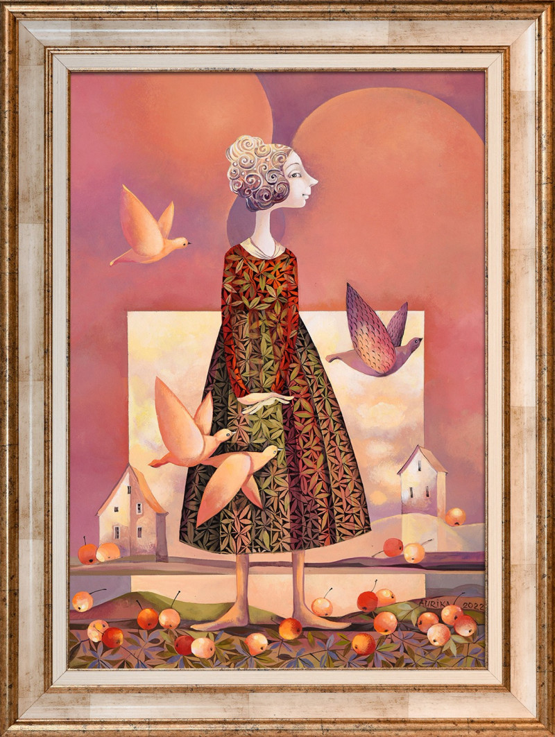 Aurika tapytas paveikslas Obuoliukai, Išlaisvinta fantazija , paveikslai internetu