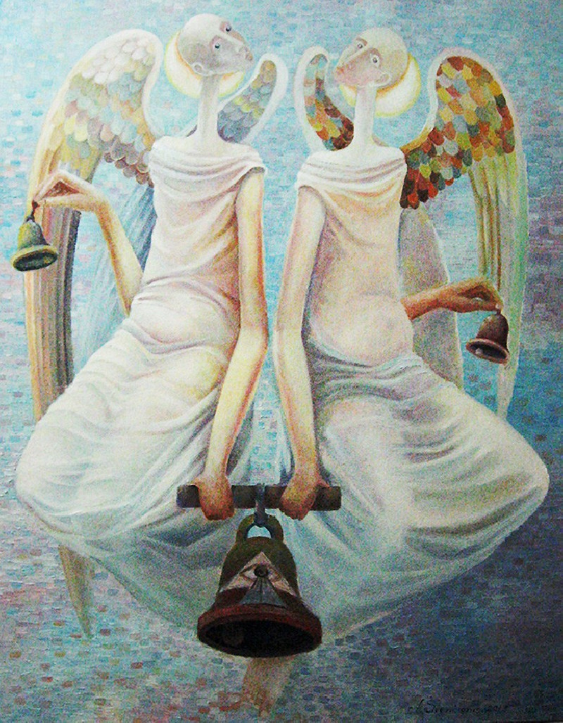 Angels Morning original painting by Arnoldas Švenčionis. Oil painting