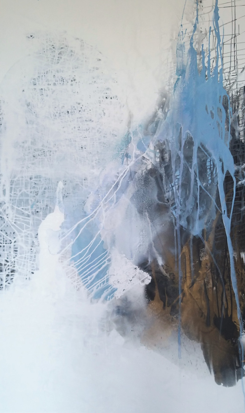 Dalia Kirkutienė tapytas paveikslas Šiaurės jūra, Abstrakti tapyba , paveikslai internetu