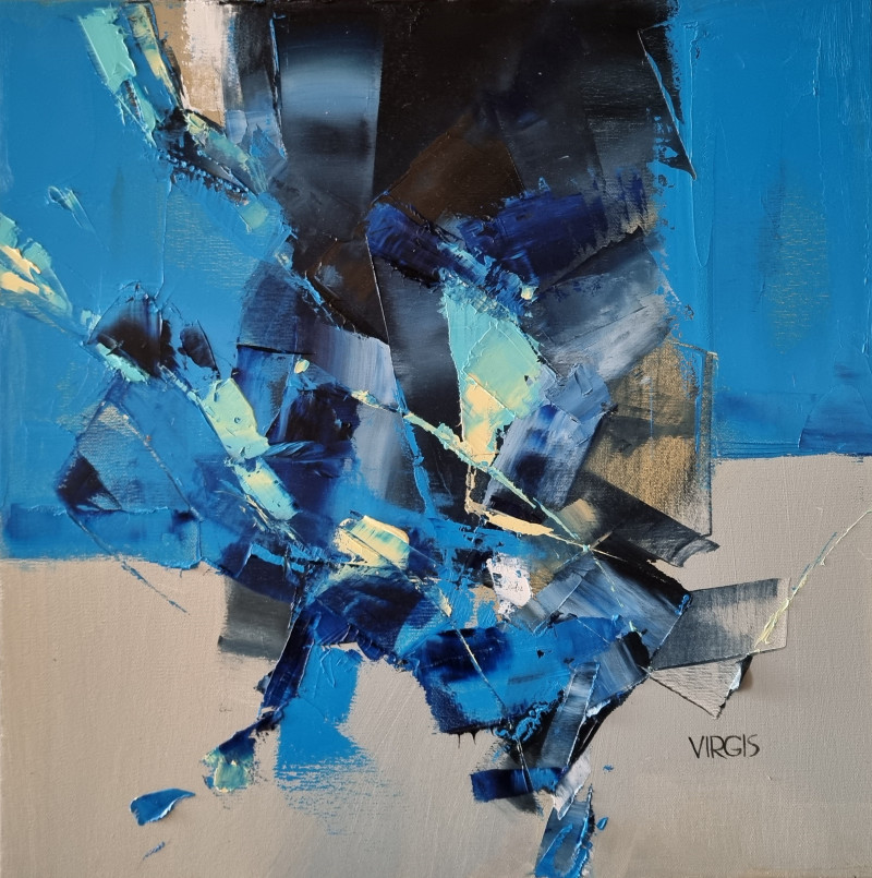 Virginijus Tamošiūnas tapytas paveikslas Blue Blues, Abstrakti tapyba , paveikslai internetu