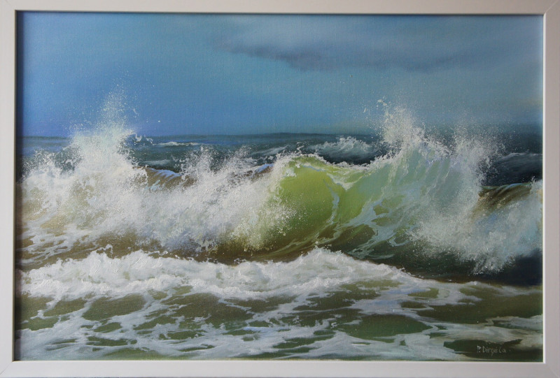 Povilas Dirgėla tapytas paveikslas Jūra 135, Jūros , paveikslai internetu