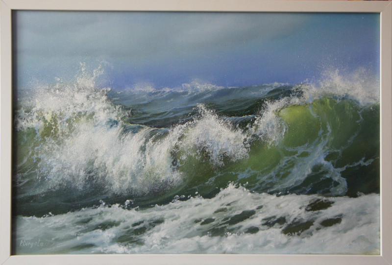 Povilas Dirgėla tapytas paveikslas Jūra 136, Jūros , paveikslai internetu