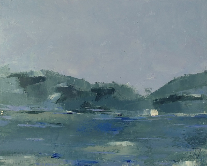 At The Lake original painting by Kęstutis Jauniškis. Landscapes