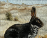 A Free Rabbit original painting by Onutė Juškienė. Animalistic Paintings