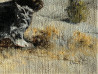 A Free Rabbit original painting by Onutė Juškienė. Animalistic Paintings