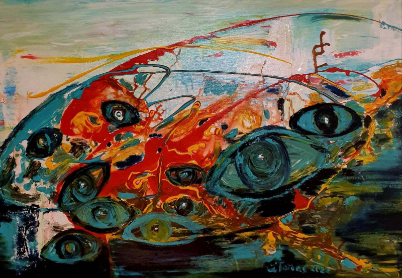 Zita-Virginija Tarasevičienė tapytas paveikslas Matau, Abstrakti tapyba , paveikslai internetu