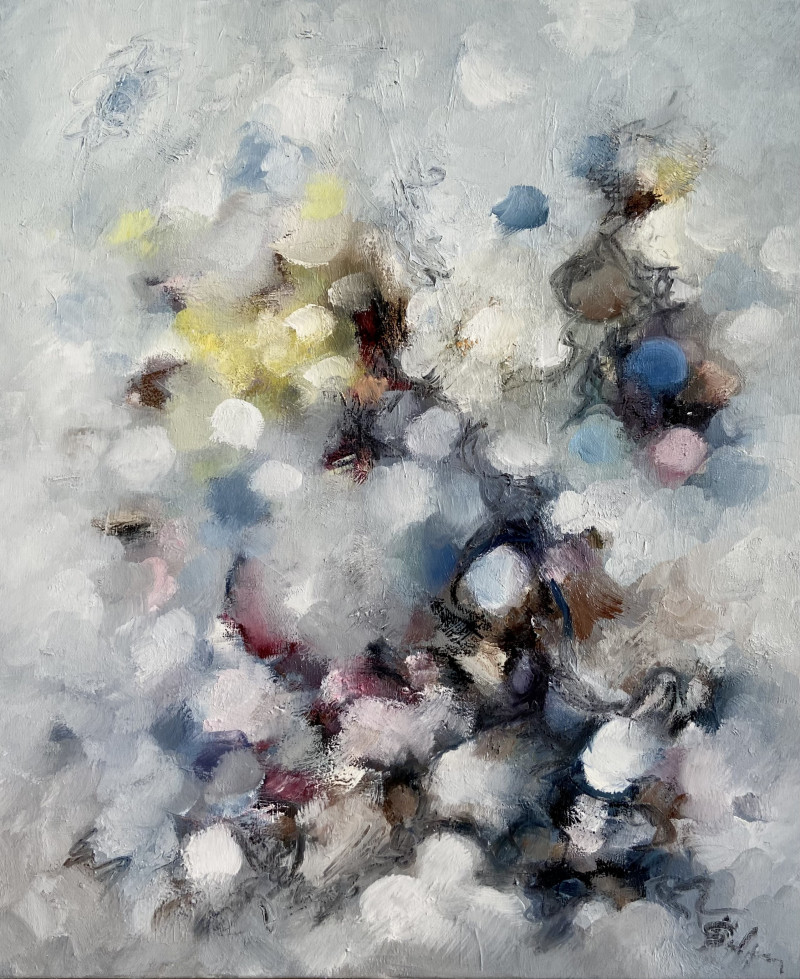 Junija Galejeva tapytas paveikslas Mano vaikystės žiema , Abstrakti tapyba , paveikslai internetu