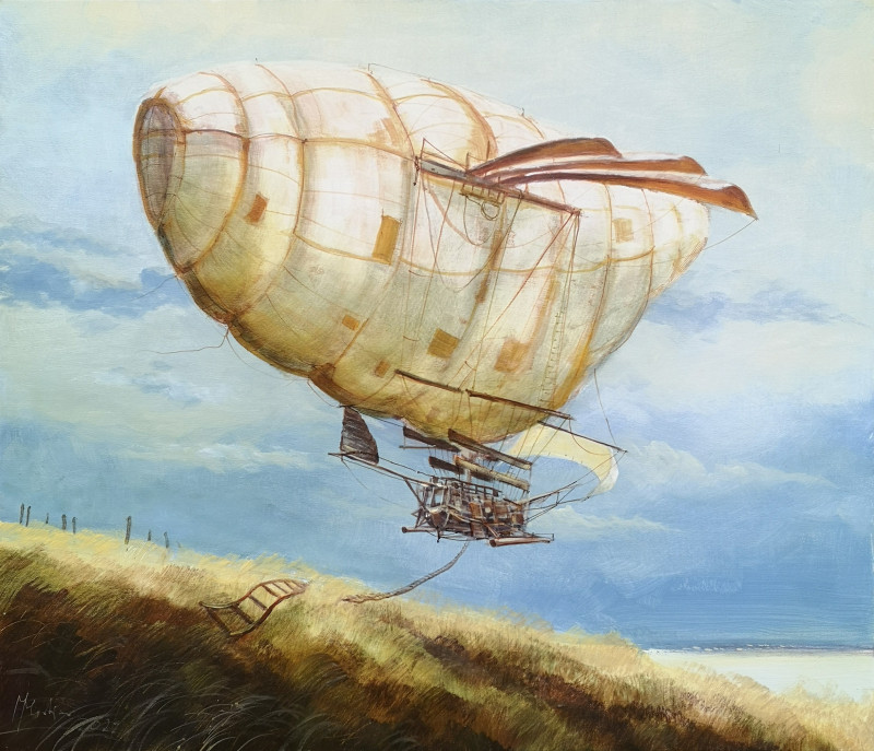 Let's Fly original painting by Modestas Malinauskas. Freed Fantasy