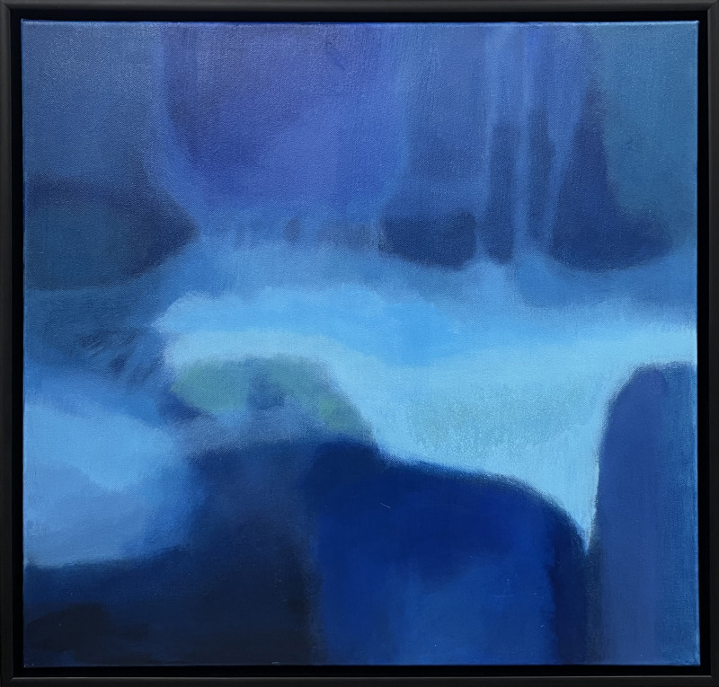Blue Mist original painting by Justina Adomavičienė. Abstract Paintings