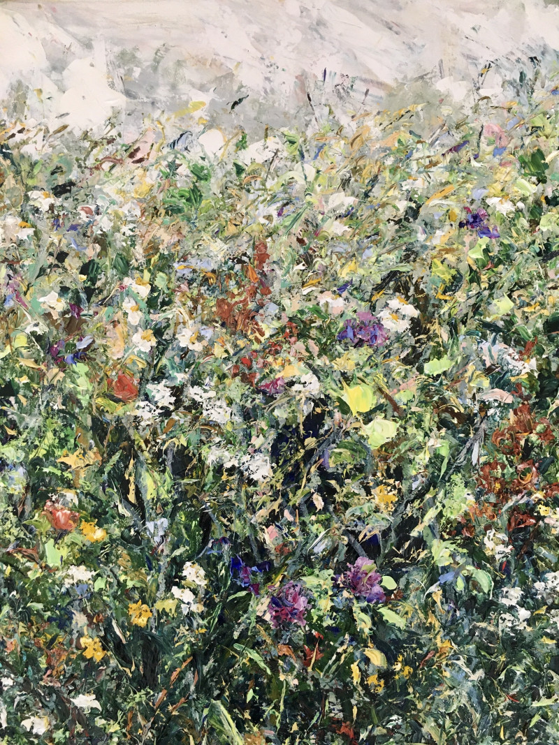 Wildflower Meadow original painting by Vilma Gataveckienė. Easter collection