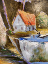 The Village original painting by Alvydas Venslauskas. Freed Fantasy