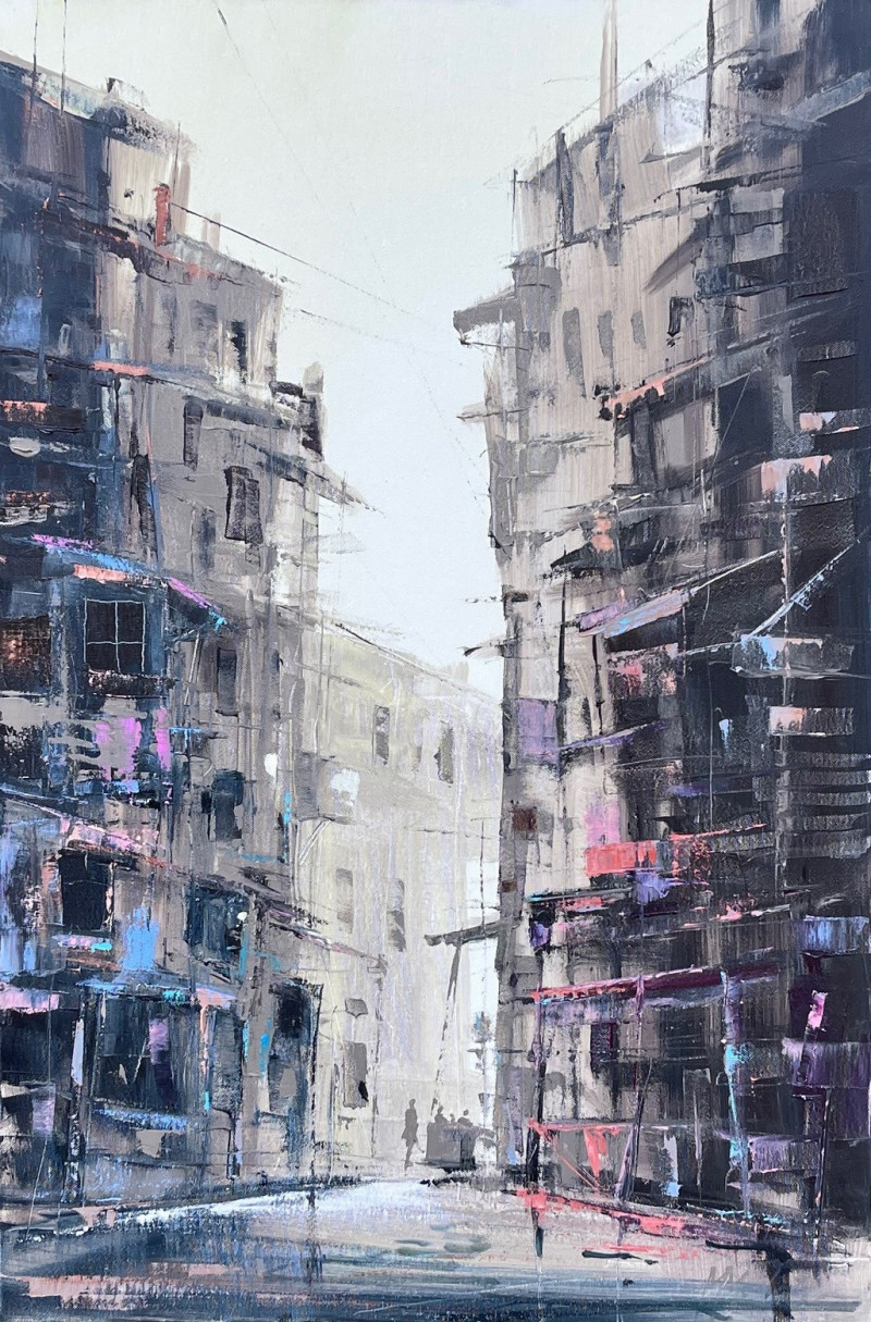 Modestas Malinauskas tapytas paveikslas Gatvė, Abstrakti tapyba , paveikslai internetu