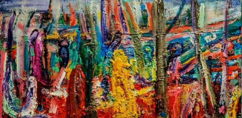 Arvydas Martinaitis tapytas paveikslas Ruduo miške, Ekspresija , paveikslai internetu