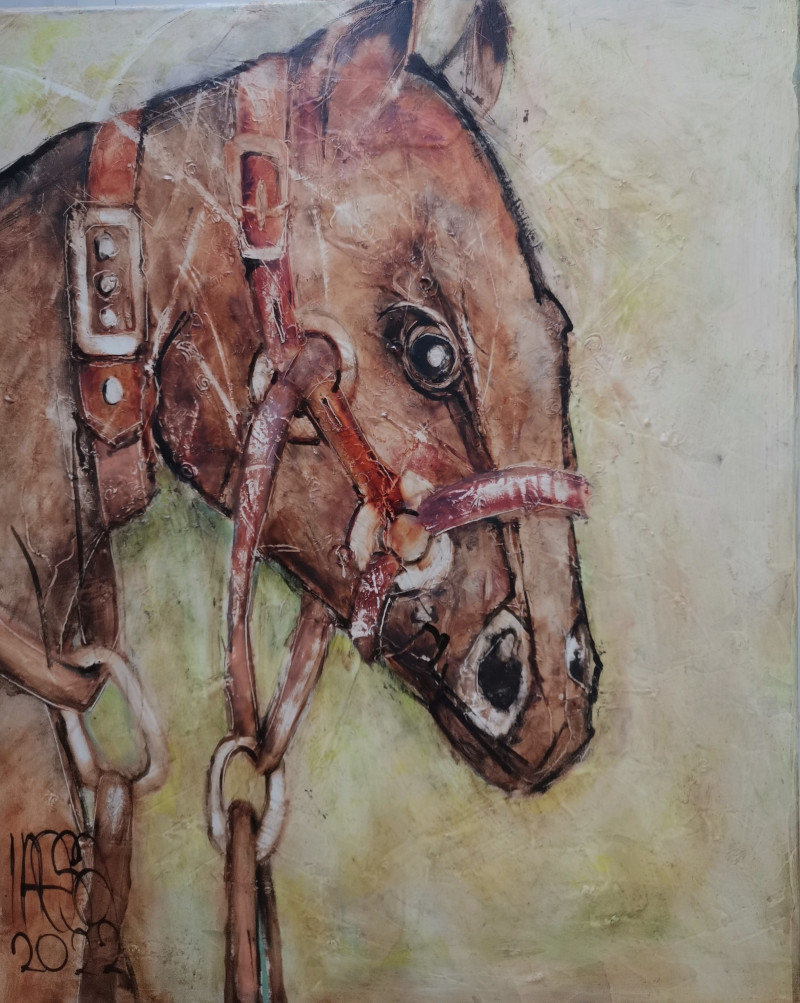 The Horse 4 original painting by Inesa Škeliova. Animalistic Paintings