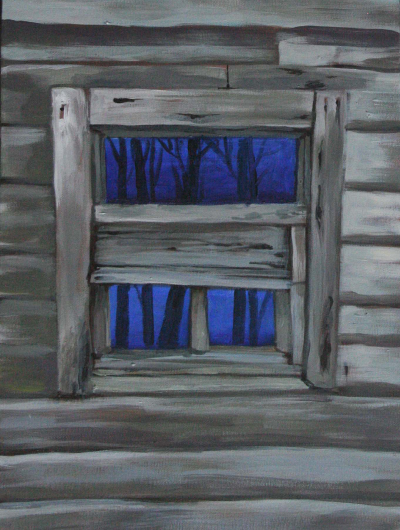 Outside The Window original painting by Giedra Purlytė. Calm paintings