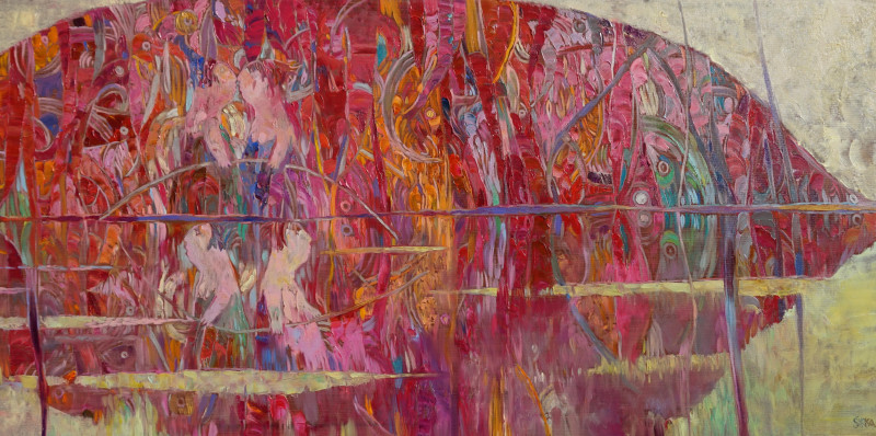 Šarūnas Šarkauskas tapytas paveikslas Atspindys, Išlaisvinta fantazija , paveikslai internetu