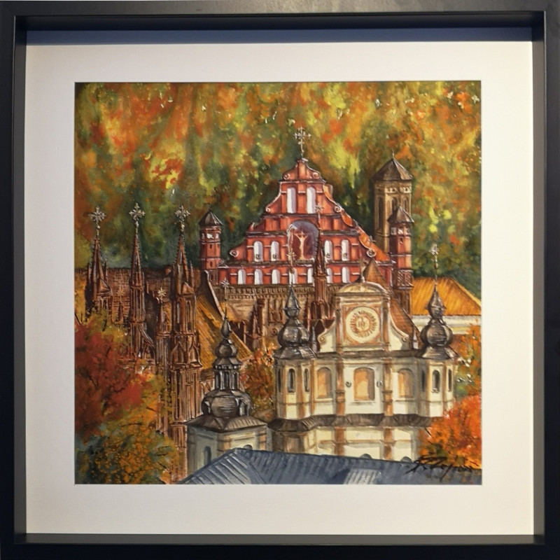 Autumn Bells original painting by Dmitrij Zuj. Urbanistic - Cityscape