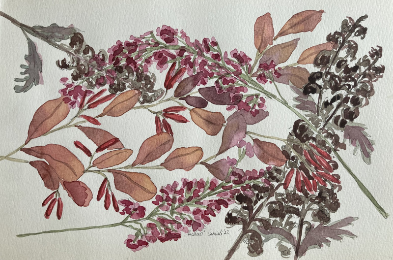 Autumn original painting by Gabrielė Prišmantaitė. Talk Of Flowers