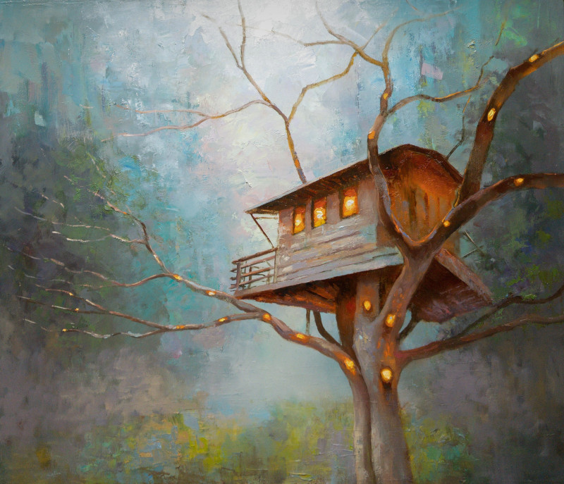 Aleksandr Jerochin tapytas paveikslas Hostelis, Išlaisvinta fantazija , paveikslai internetu