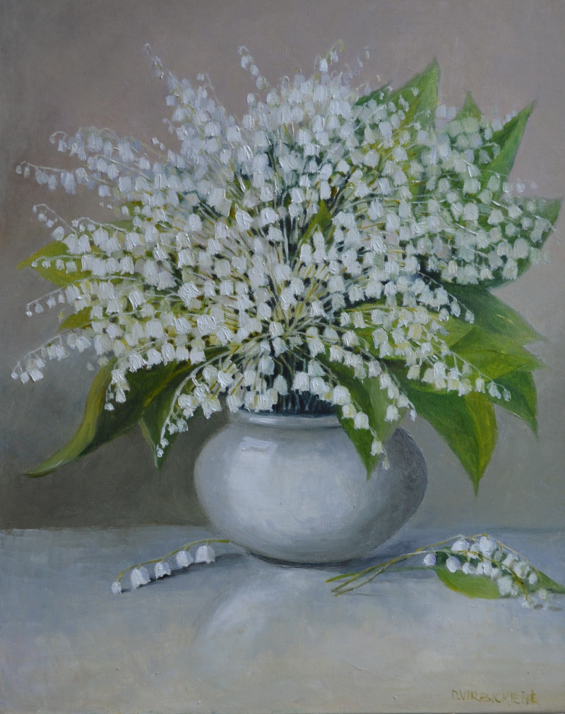 Spring Bells original painting by Danutė Virbickienė. Flowers