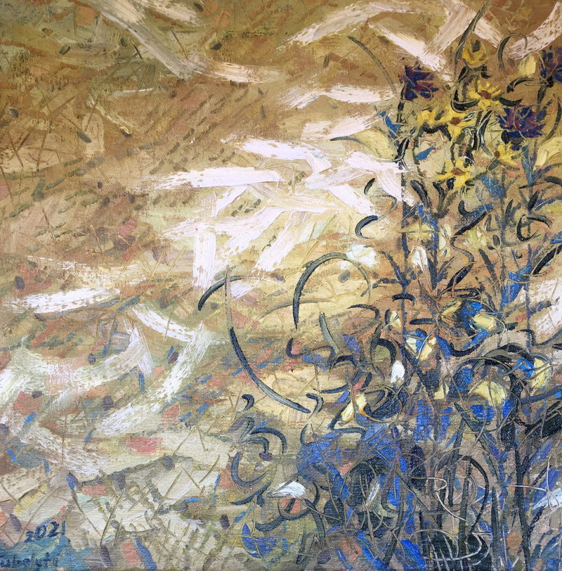 Laima Kriukelienė tapytas paveikslas Vėjo gūsis, Abstrakti tapyba , paveikslai internetu